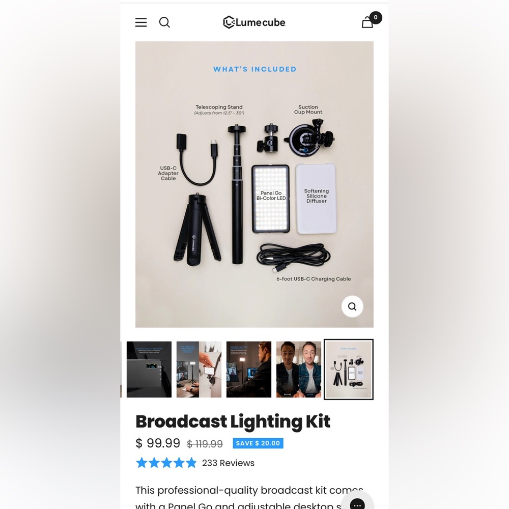 Lume Cube Broadcast Lightening Kit